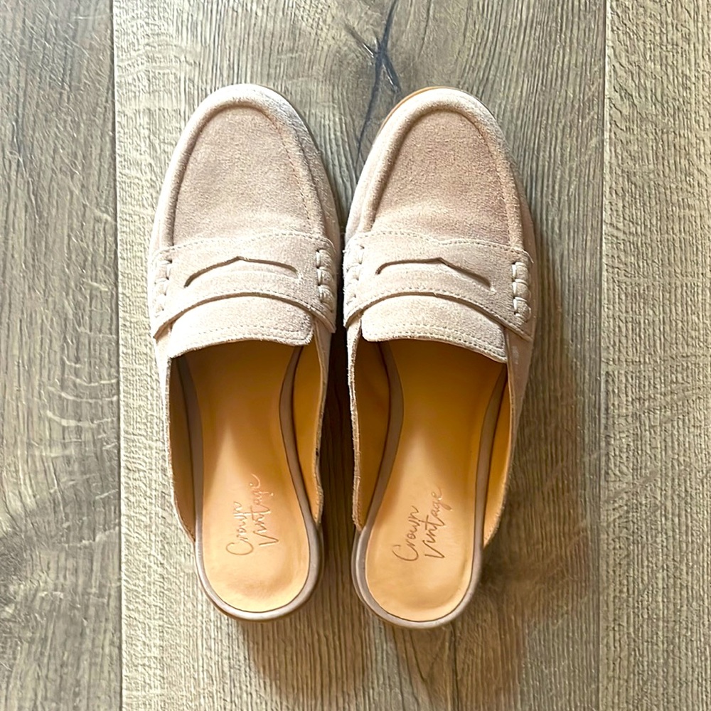 Suede mules